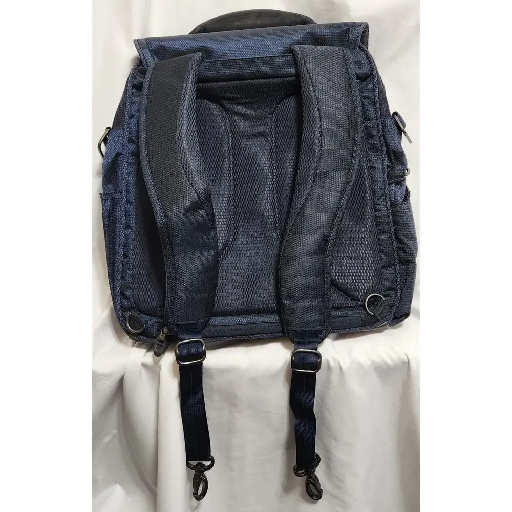 Tumi T-Tech 5589MB Blue Ballistic Nylon Messenger Backpack Bag Shoulder Bag 17